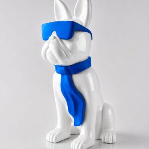 Statue Bulldog XXL en Résine 1,90 m Design Luxe