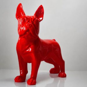 Statue Bulldog XXL en Résine 1,80 m Design Moderne