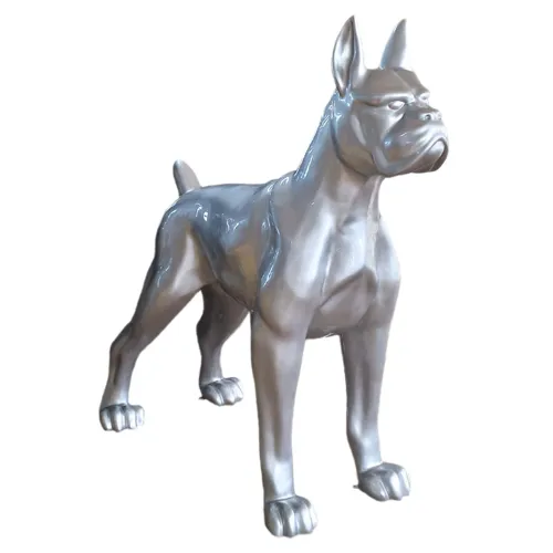 Statue Bulldog XXL en Résine 1,80 m Design Moderne