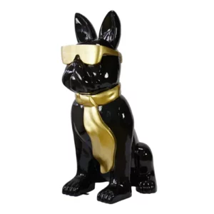 Statue Bulldog Fashion XXL en Résine 1,20 m | Décoration Design Luxe